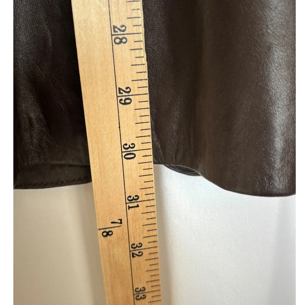 California LA Leather Jacket Brown 2-Button Vintage 80's‎ Size 42 R Mobwife